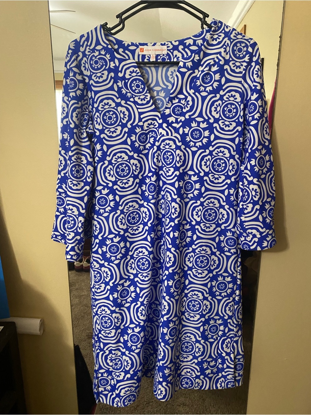 Jude Connally Royal Blue & White Printed Tunic